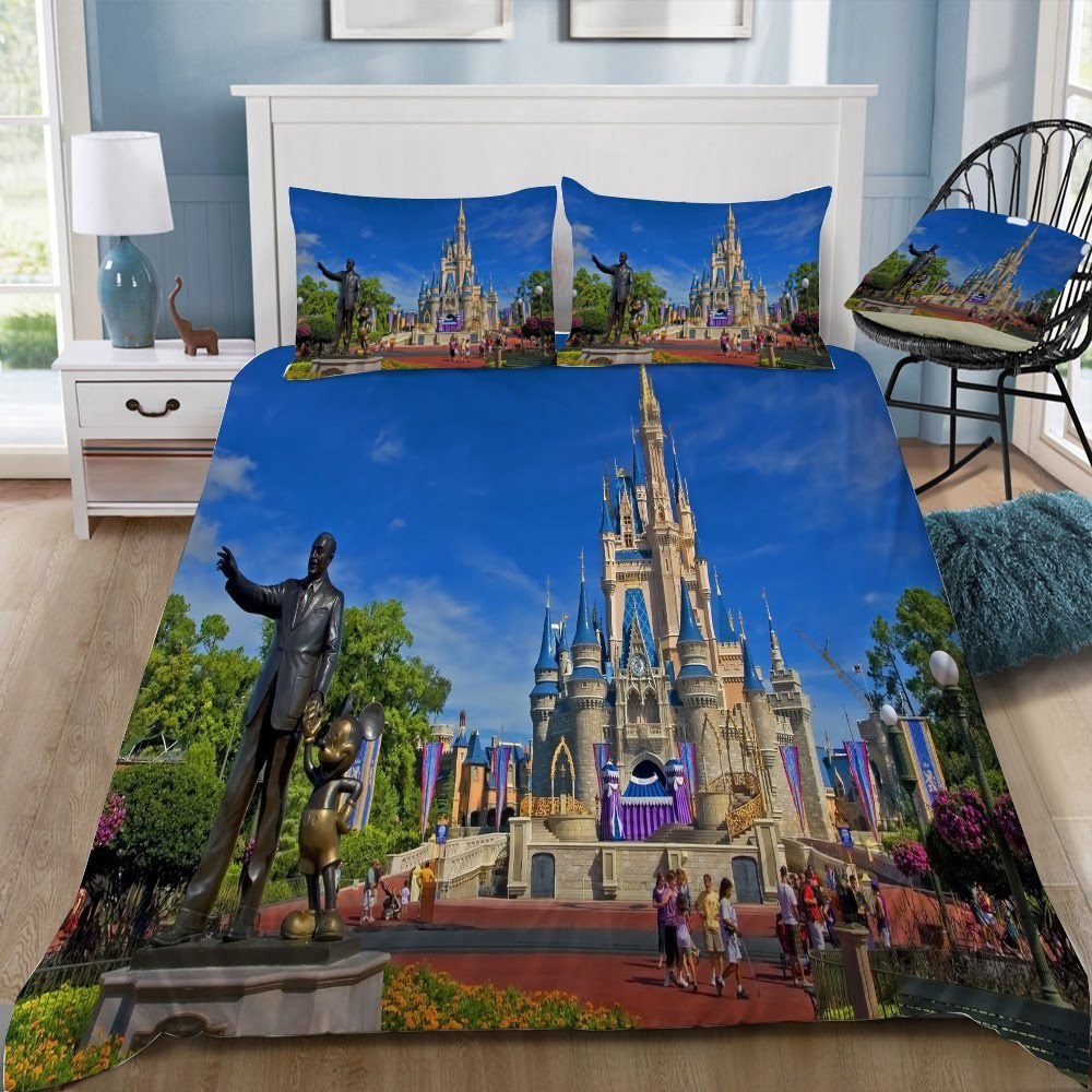 Disney Castle 3D Customized Duvet Cover Bedding Set