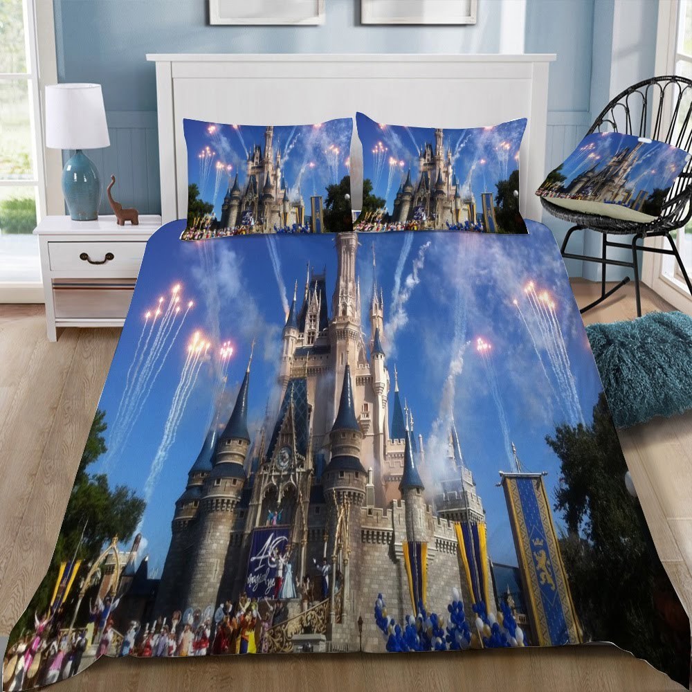Disney Castle 80 3D Customized Duvet Cover Bedding Set