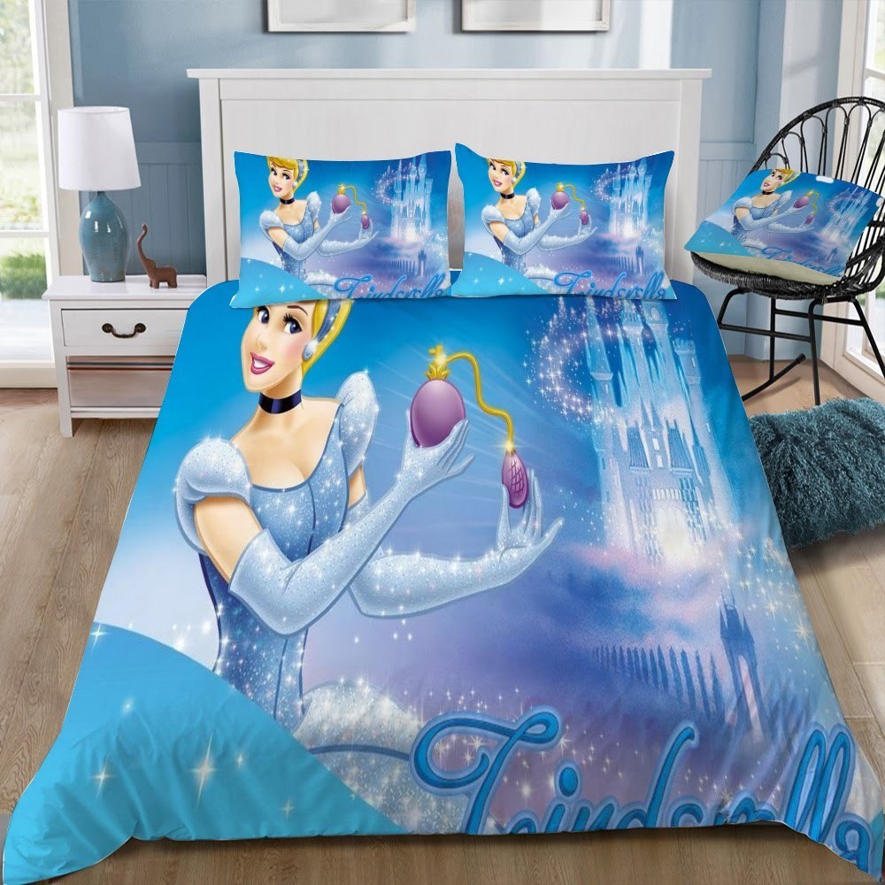 Disney Cinderella 3D Customized Duvet Cover Bedding Set