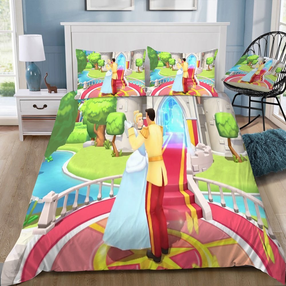 Disney Cinderella 3D Customized Duvet Cover Bedding Set