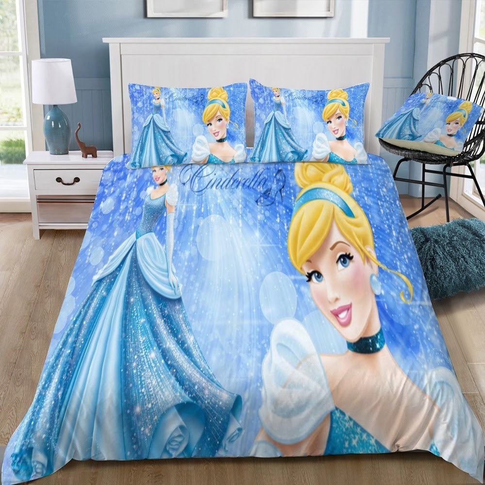 Disney Cinderella 3D Customized Duvet Cover Bedding Set
