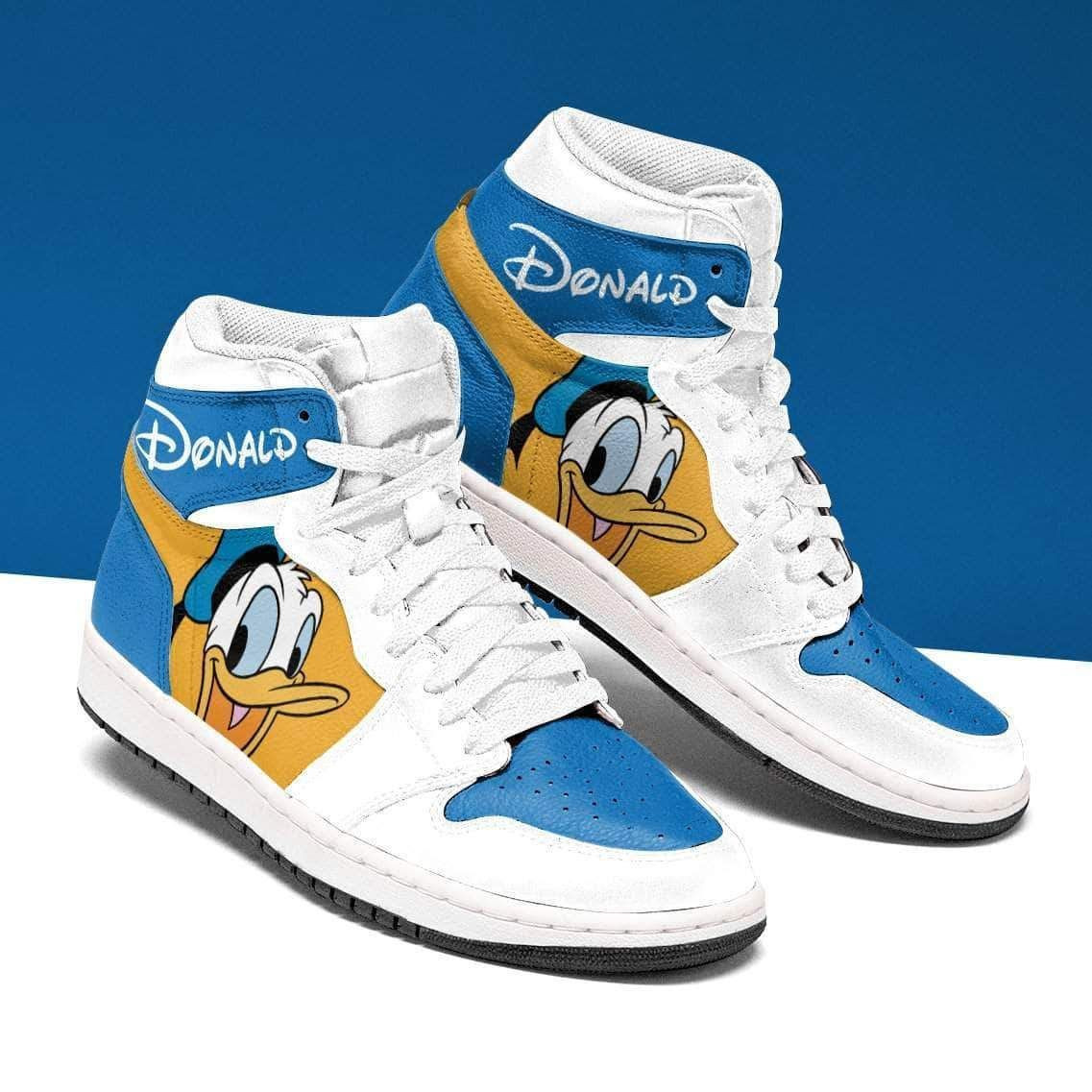 Disney Donald Duck 2 High Top Air Jordan Sneaker, Air Jordan Hightop