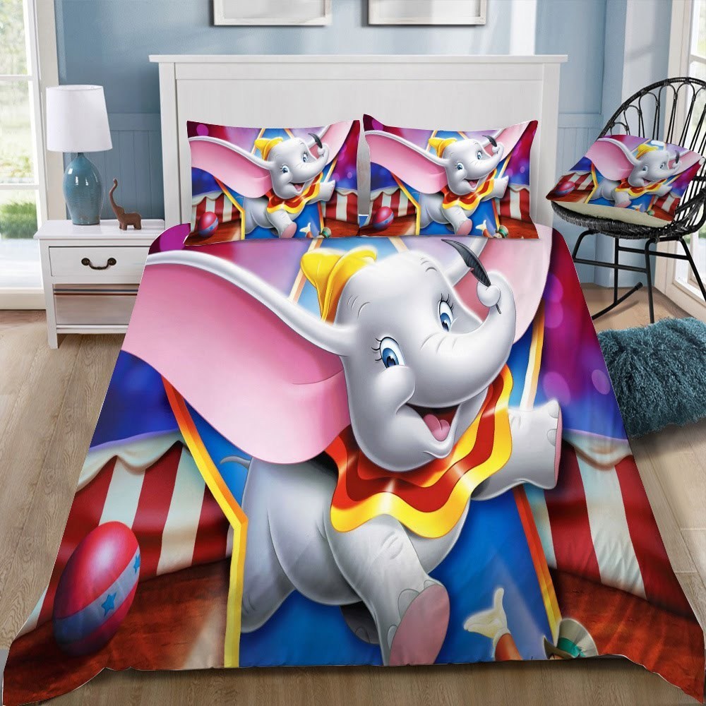 Disney Dumbo 3D Customized Duvet Cover Bedding Set