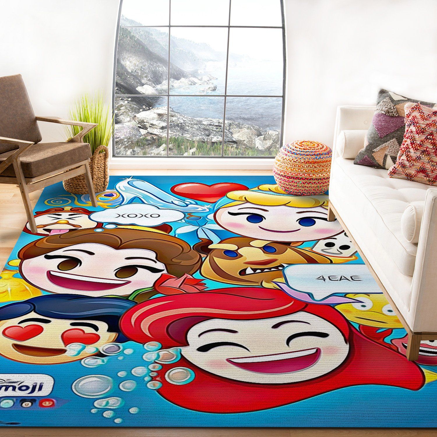 Disney Emoji Blitz Rectangle Rug – Custom Size And Printing