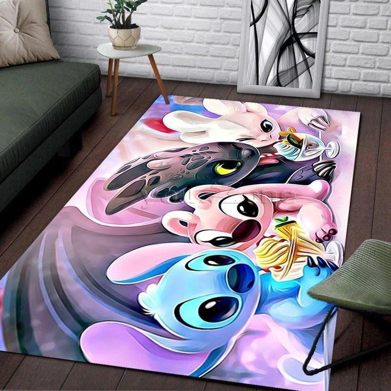 Disney Fans Stitch Family Area Rectangle Rug