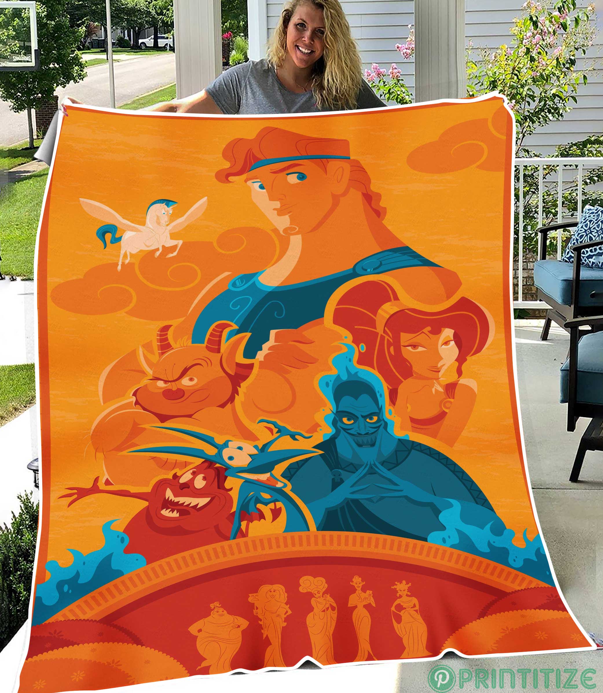 Disney Hercules Movie Poster Fleece Blanket
