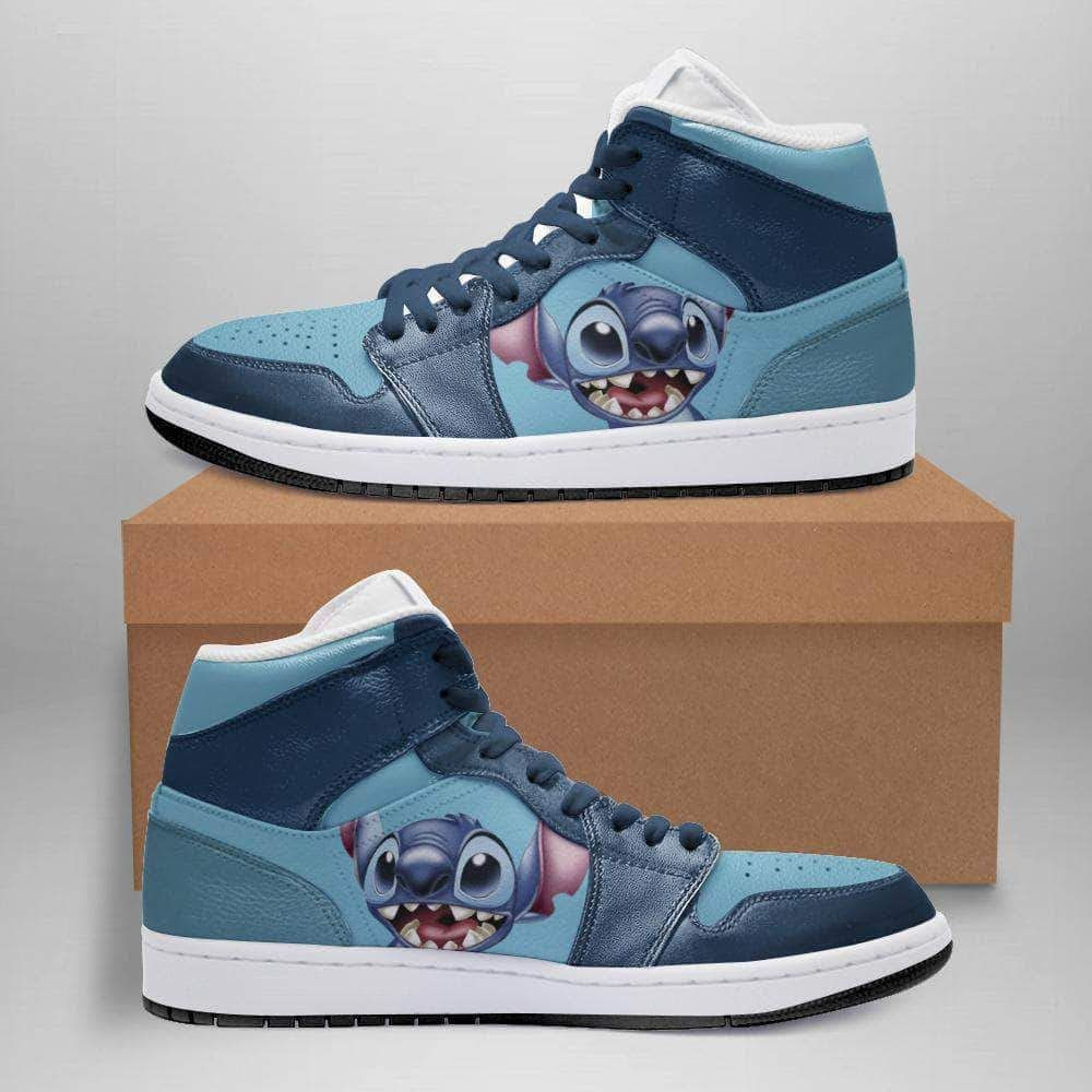 Disney Lilo And Stitch 2 High Top Air Jordan Sneaker, Air Jordan Hightop