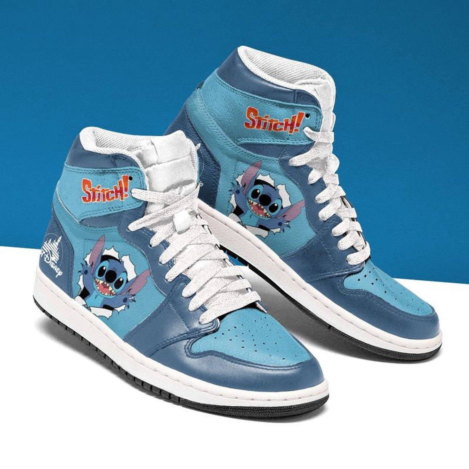 Disney Lilo And Stitch 3 High Top Air Jordan Sneaker, Air Jordan Hightop