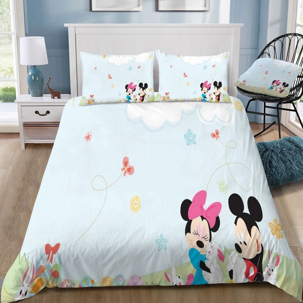Disney Mickey And Minnie 3D Customized Duvet Cover Bedding Set
