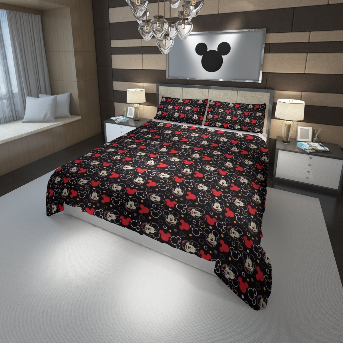 Disney Mickey Mouse 3D Customized Duvet Cover Bedding Set