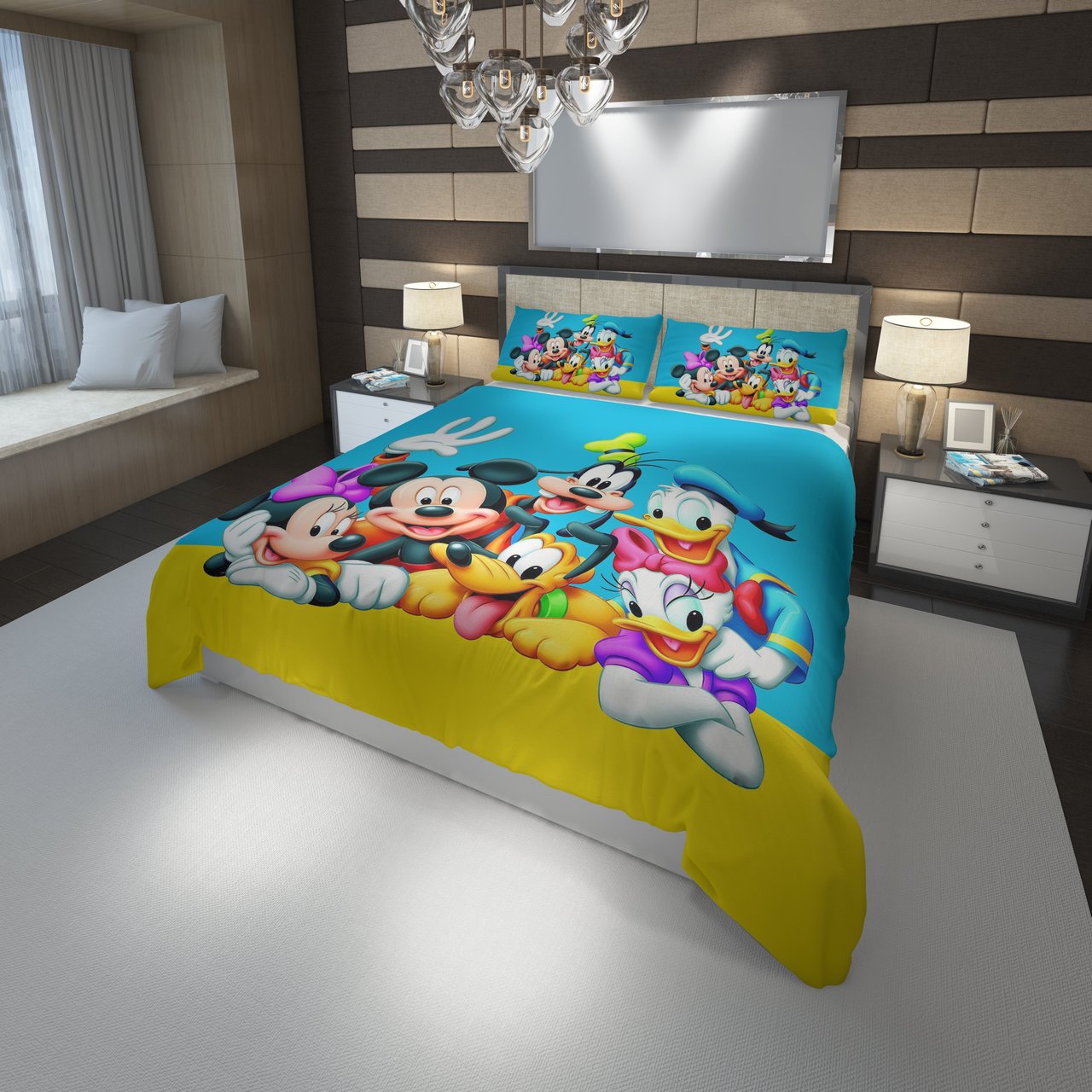 Disney Mickey Mouse And Friends Custom 3D Customized Duvet Cover Bedding Set