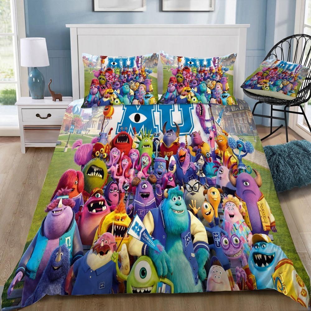 Disney Monsters University 3D Customized Duvet Cover Bedding Set