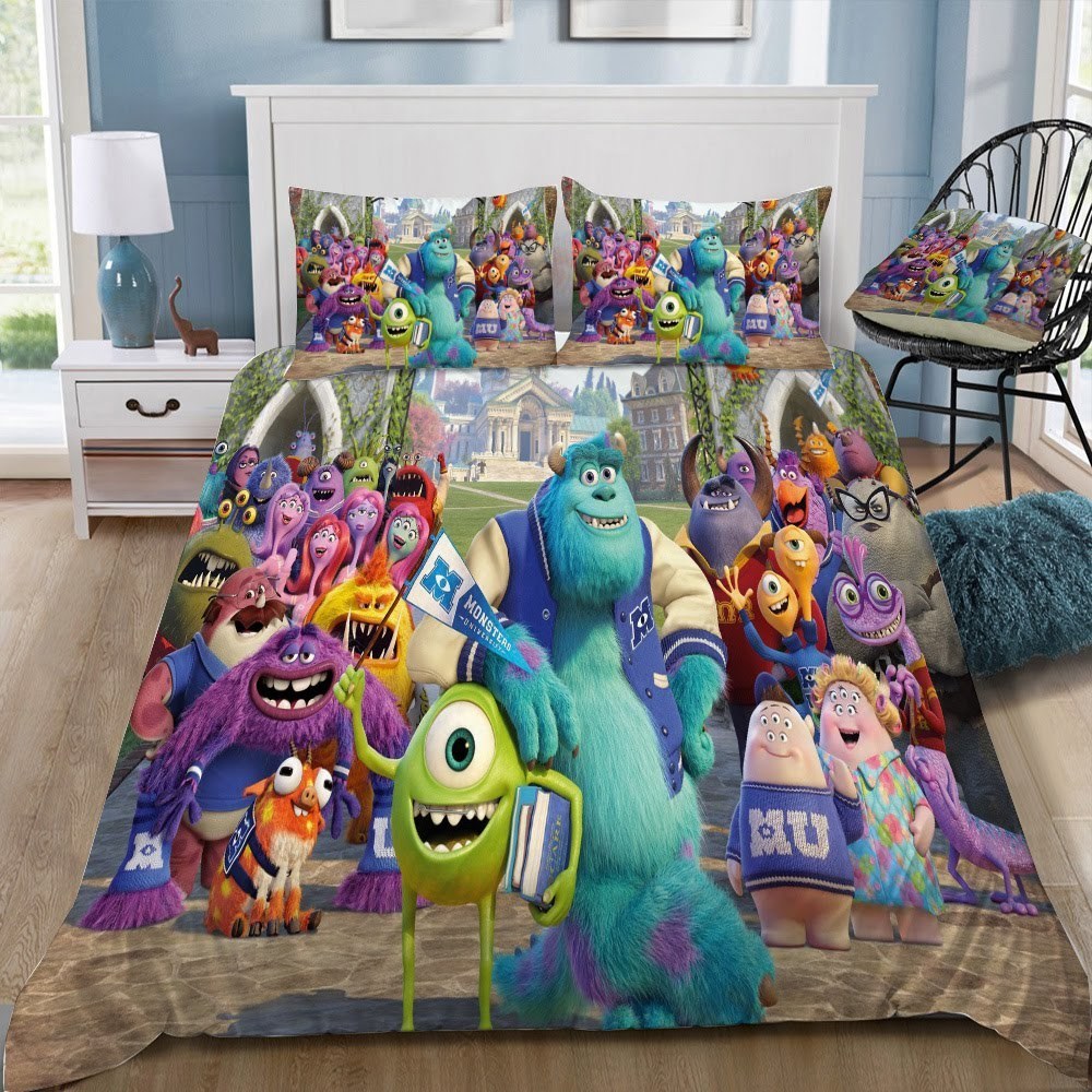 Disney Monsters University 3D Customized Duvet Cover Bedding Set