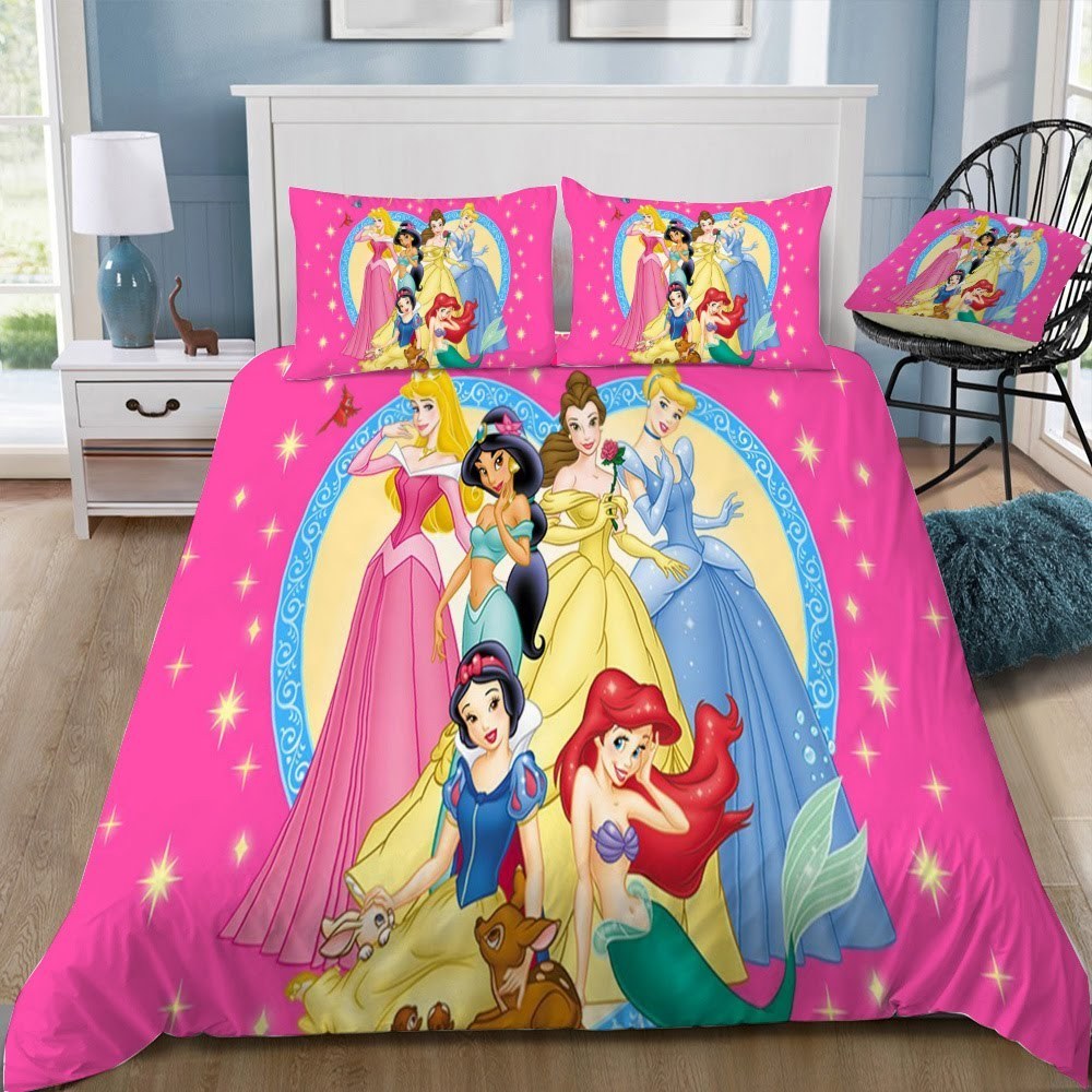 Disney Princess 10 3D Customized Duvet Cover Bedding Set