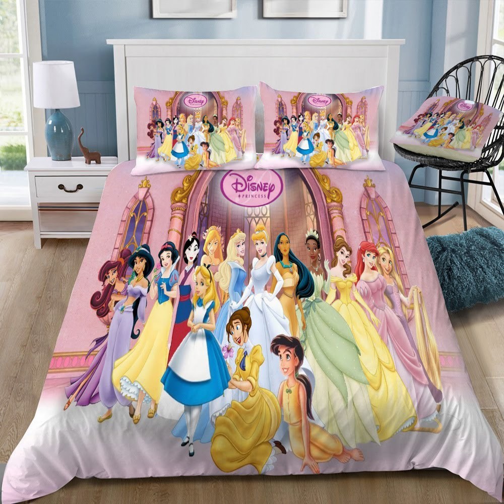 Disney Princess 22 3D Customized Duvet Cover Bedding Set