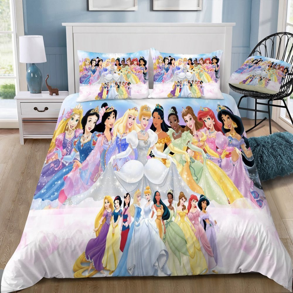 Disney Princess 26 3D Customized Duvet Cover Bedding Set