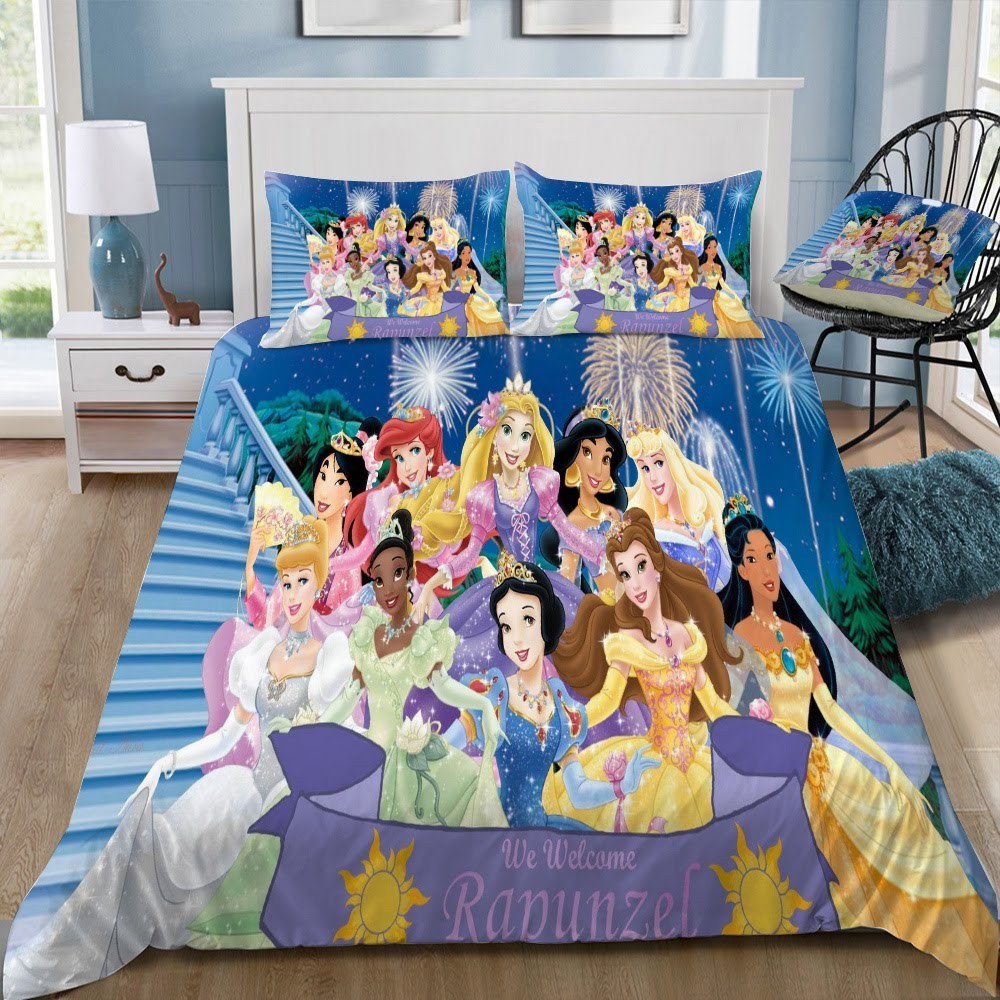 Disney Princess 38 3D Customized Duvet Cover Bedding Set