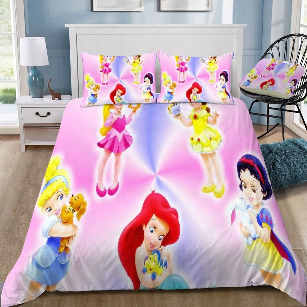Disney Princess 3D Customized Duvet Cover Bedding Set
