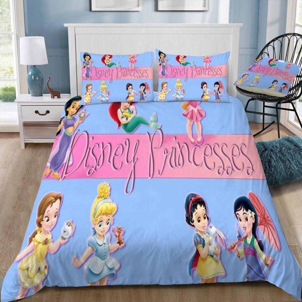 Disney Princess 3D Customized Duvet Cover Bedding Set