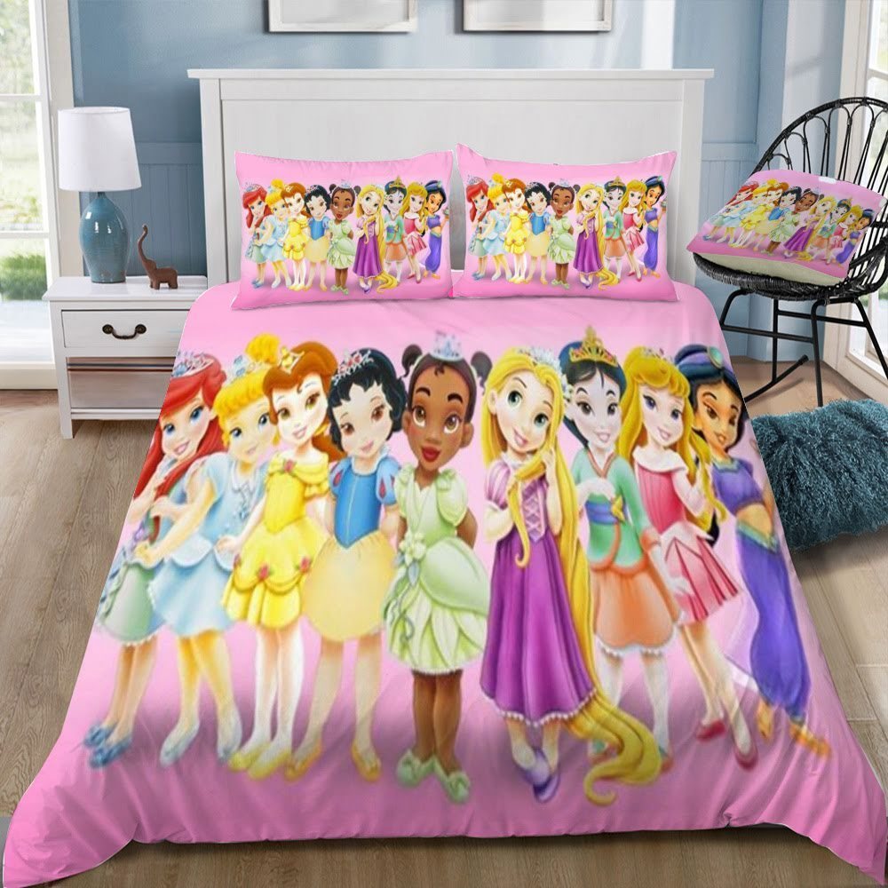 Disney Princess 3D Customized Duvet Cover Bedding Set