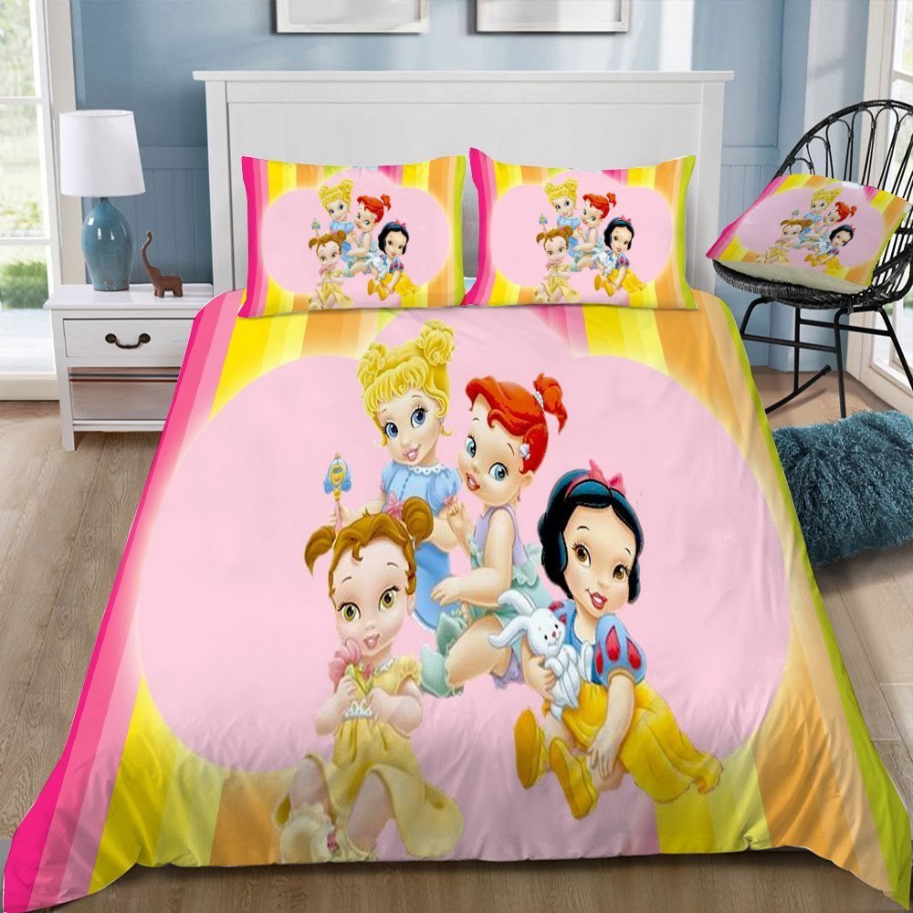 Disney Princess 3D Customized Duvet Cover Bedding Set