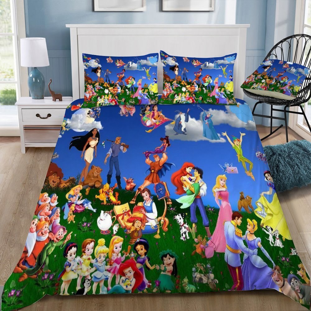 Disney Princess 3D Customized Duvet Cover Bedding Set