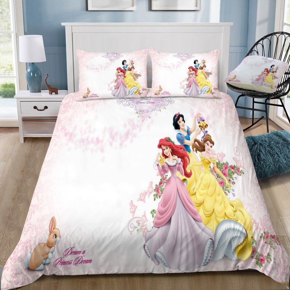 Disney Princess 3D Customized Duvet Cover Bedding Set