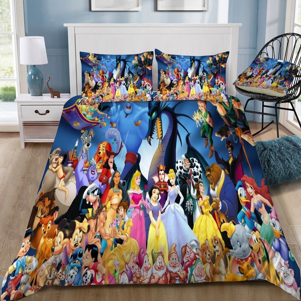 Disney Princess 3D Customized Duvet Cover Bedding Set
