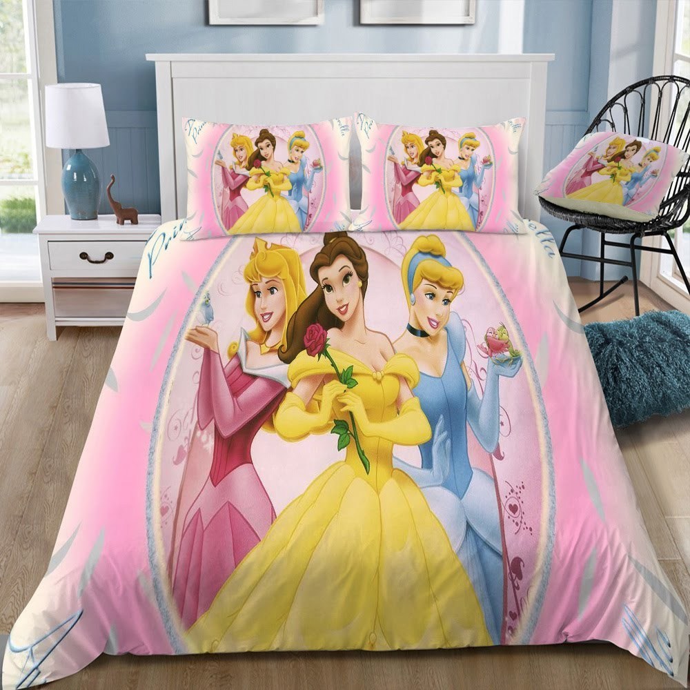 Disney Princess 50 3D Customized Duvet Cover Bedding Set