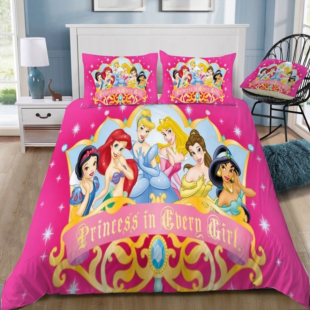 Disney Princess 57 3D Customized Duvet Cover Bedding Set