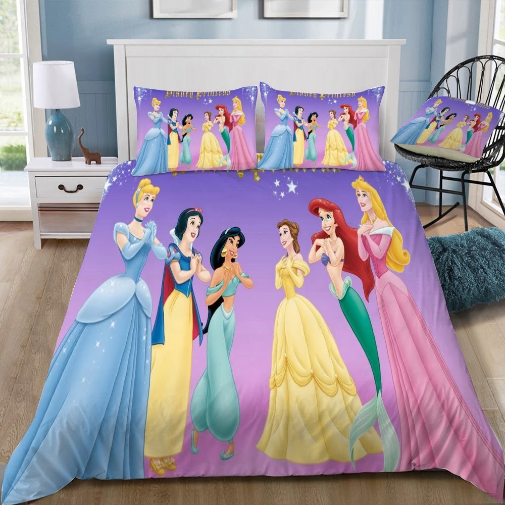 Disney Princess 58 3D Customized Duvet Cover Bedding Set