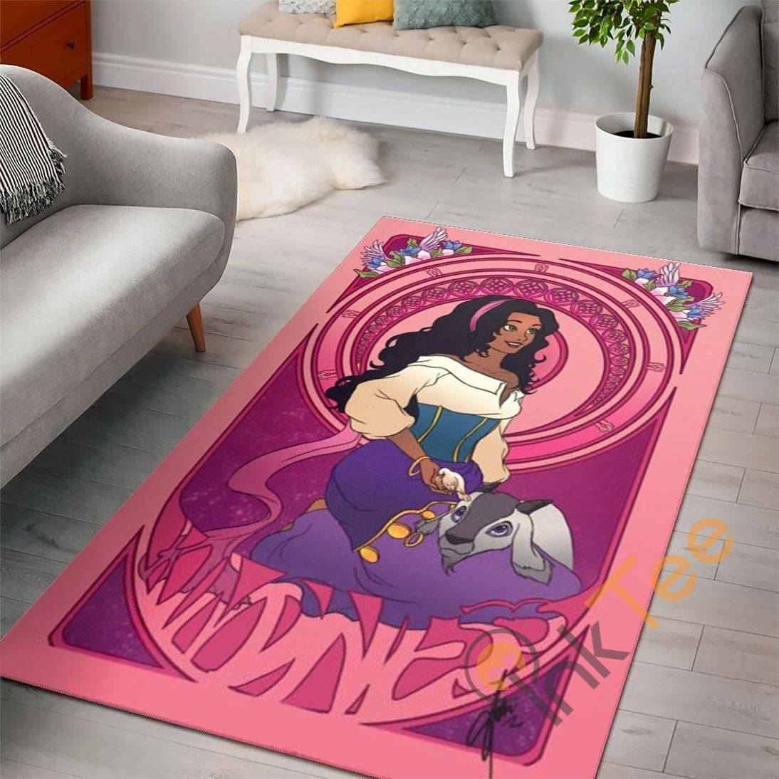 Disney Princess Coloring World Living Room I Love You To Lover Movies Rectangle Rug