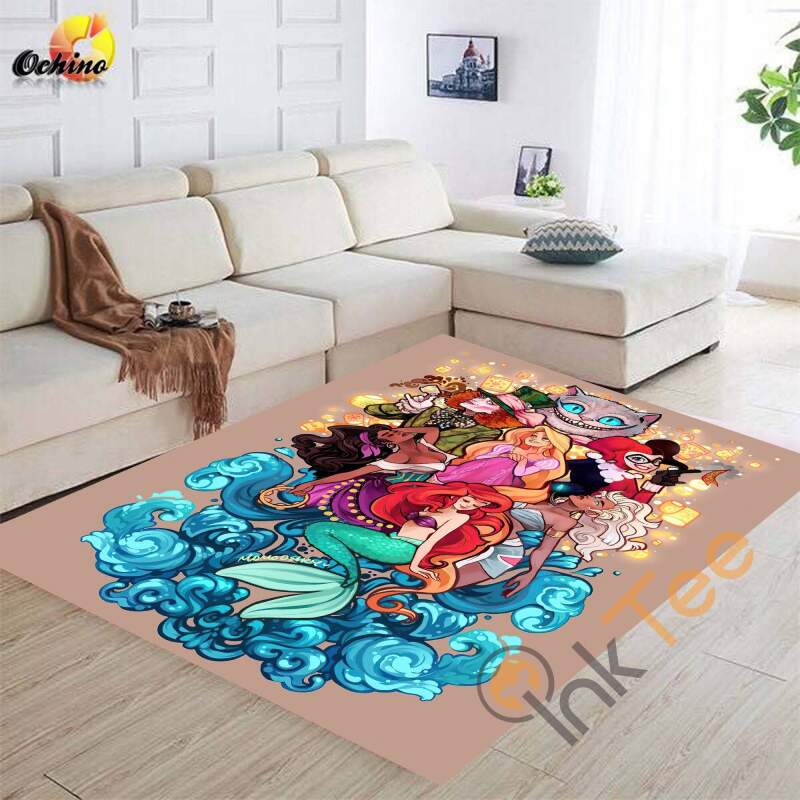 Disney Princess Movies Carpet Bedroom Lover Comfortable Soft Gift For Family Rectangle Rug