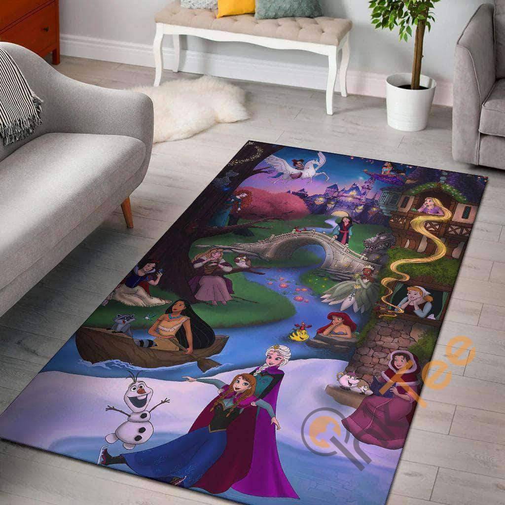 Disney Princess Movies Room Decor Living Bedroom Floor Rectangle Rug