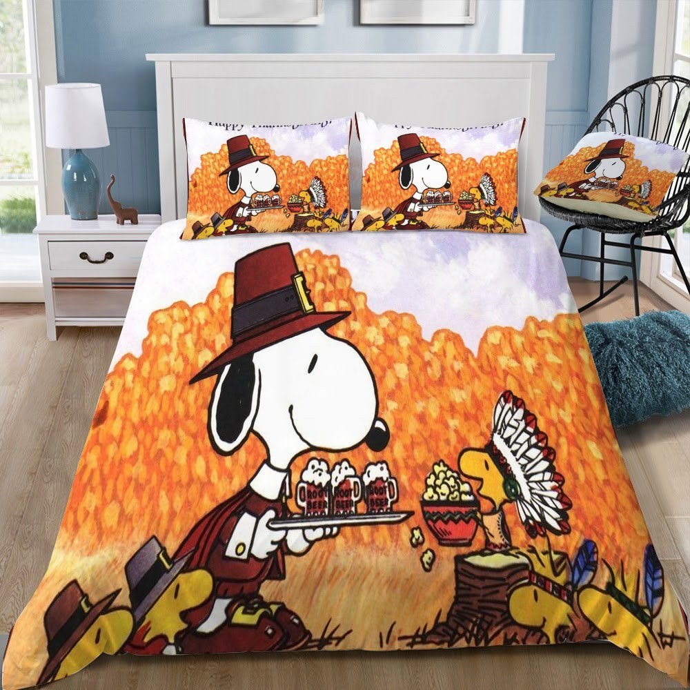 Disney Snoopy 3D Customized Duvet Cover Bedding Set