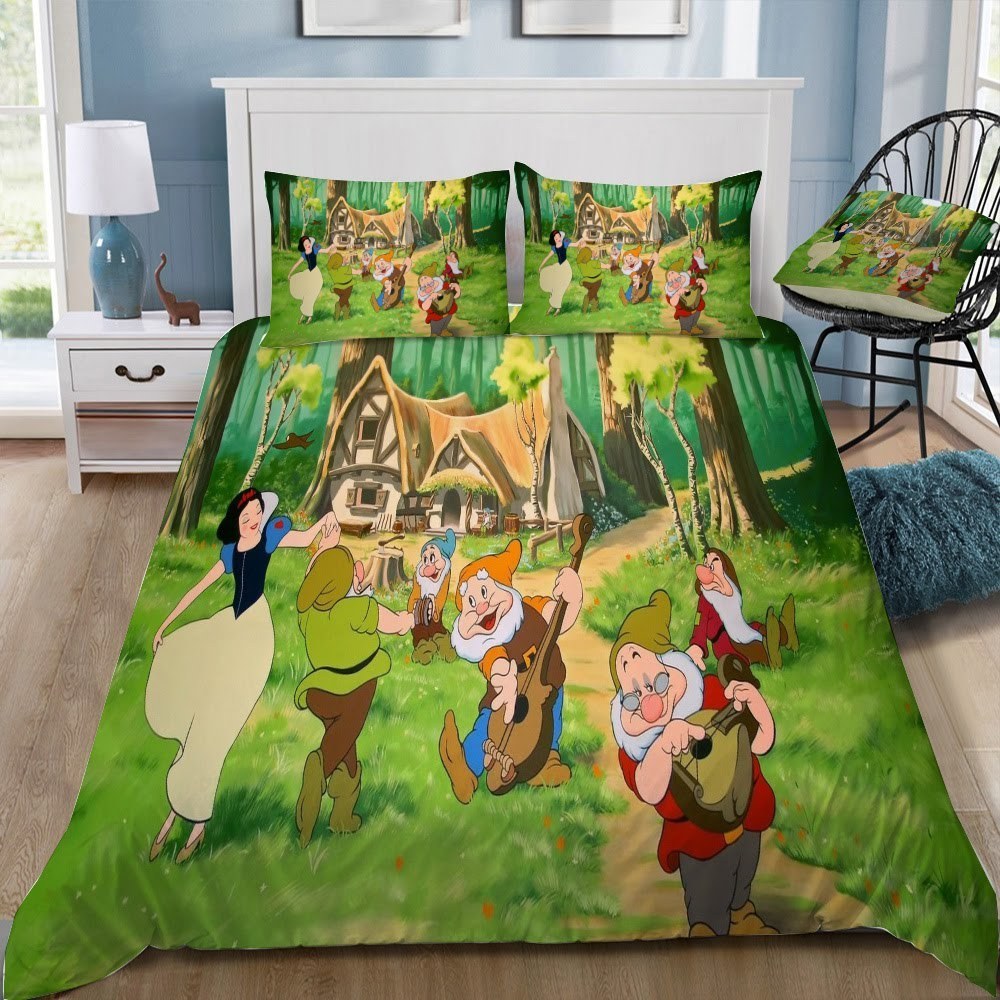 Disney Snow White 10 3D Customized Duvet Cover Bedding Set