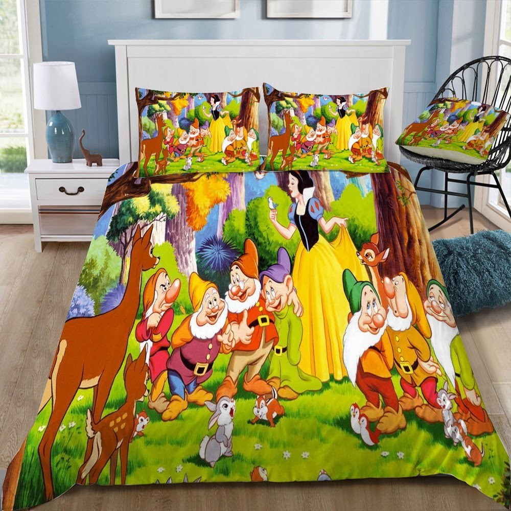 Disney Snow White 13 3D Customized Duvet Cover Bedding Set
