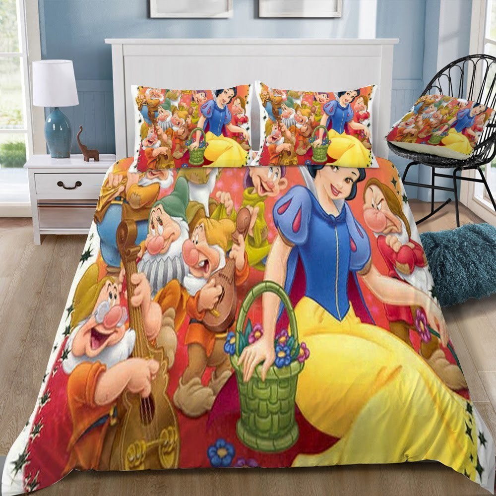 Disney Snow White 25 3D Customized Duvet Cover Bedding Set