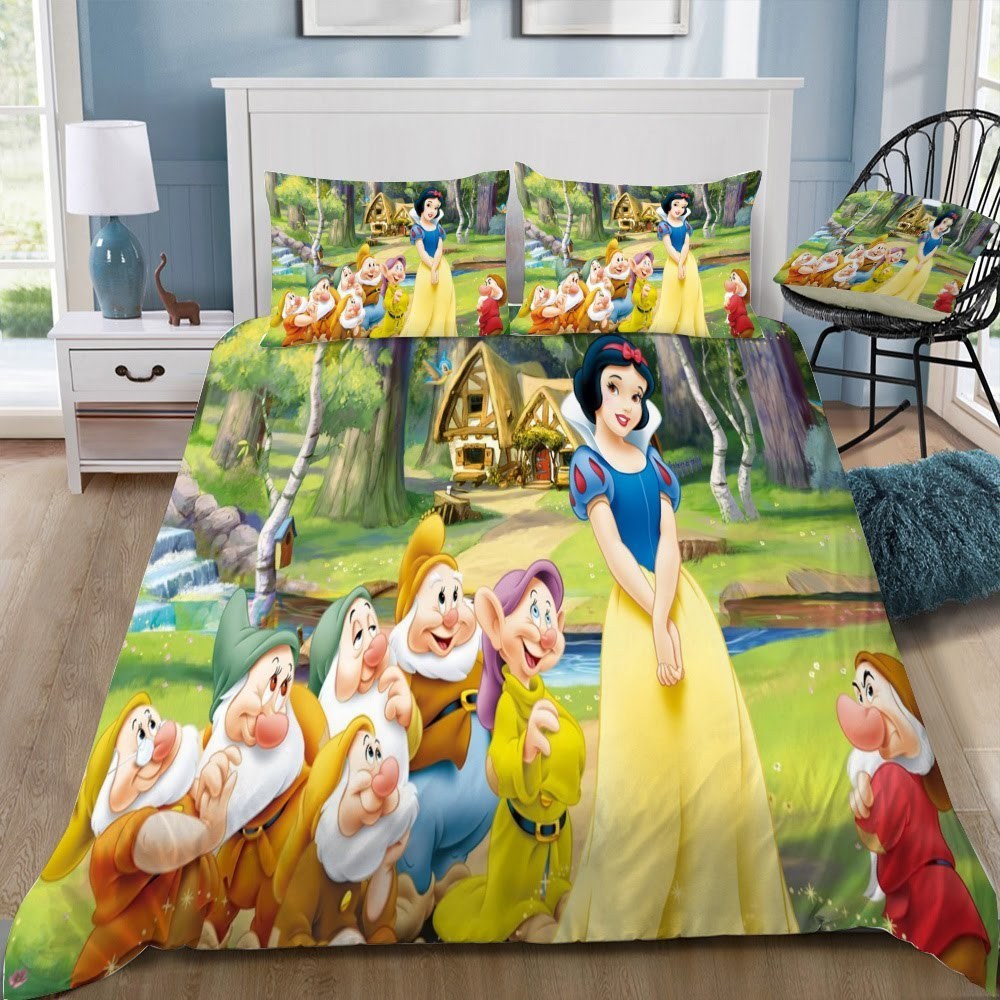 Disney Snow White 3D Customized Duvet Cover Bedding Set