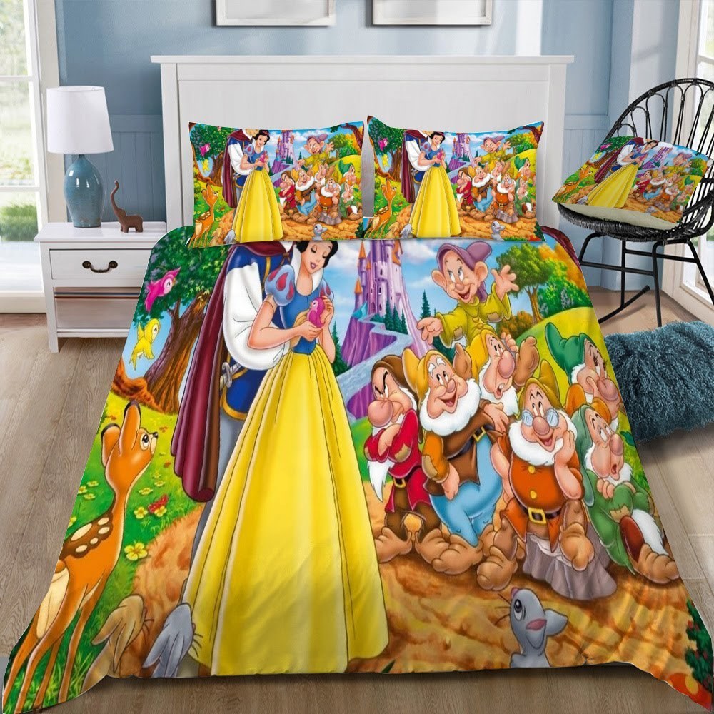 Disney Snow White 3D Customized Duvet Cover Bedding Set