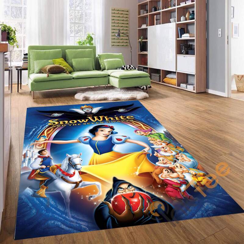 Disney Snow White And The Seven Dwarfs Princess Movies Gift Living Room Bedroom For Lover Rectangle Rug