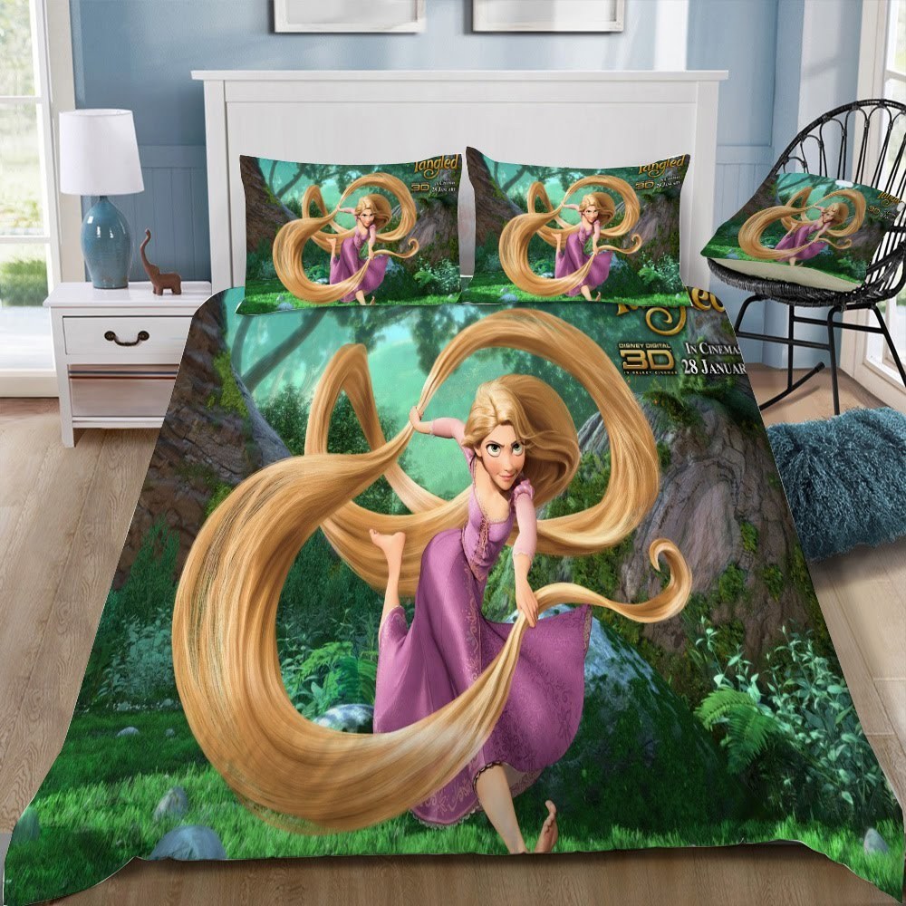 Disney Tangled 3D Customized Duvet Cover Bedding Set