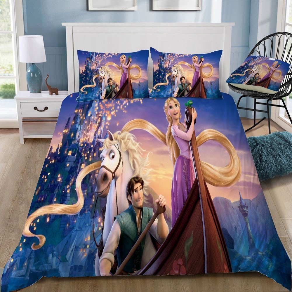 Disney Tangled 3D Customized Duvet Cover Bedding Set