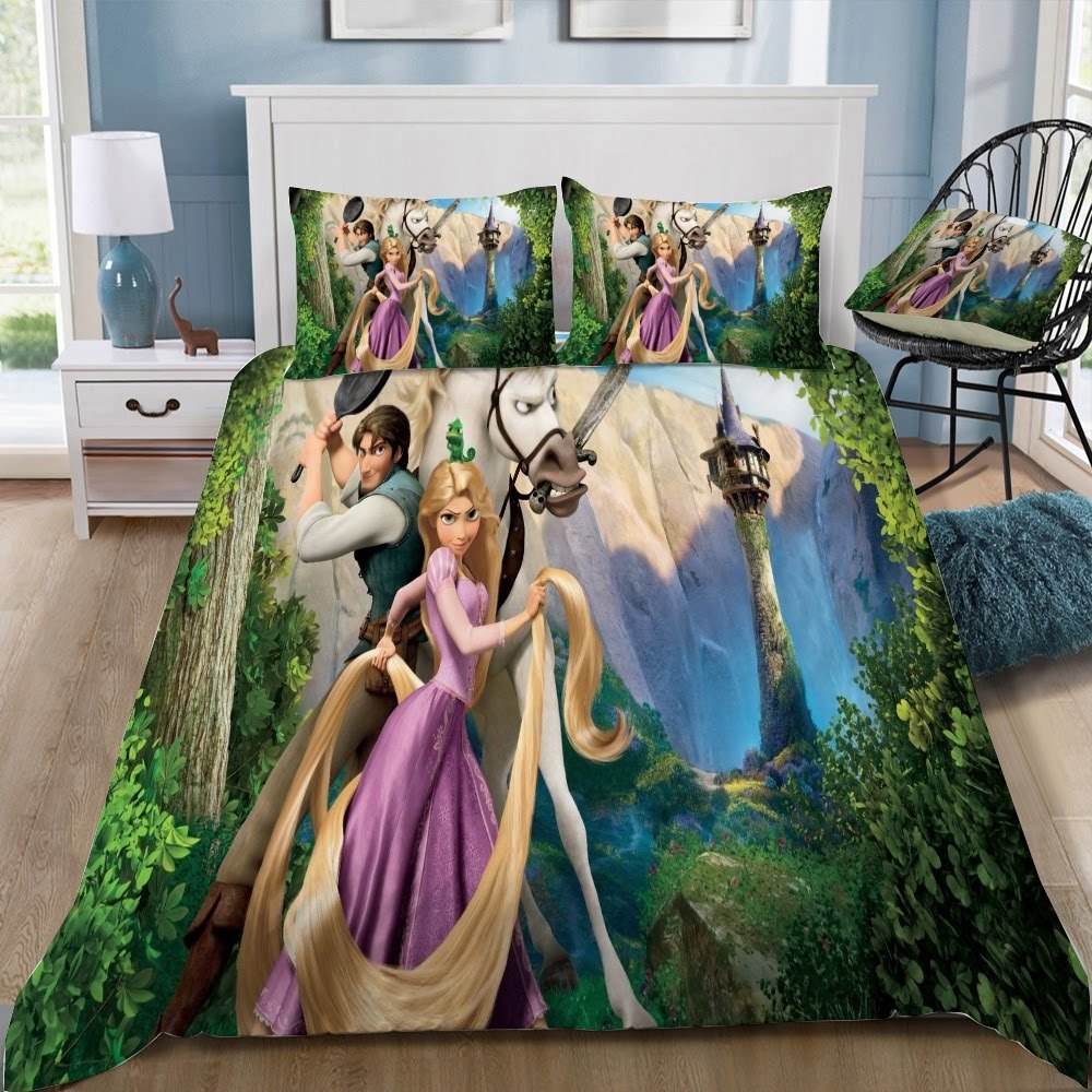 Disney Tangled 3D Customized Duvet Cover Bedding Set