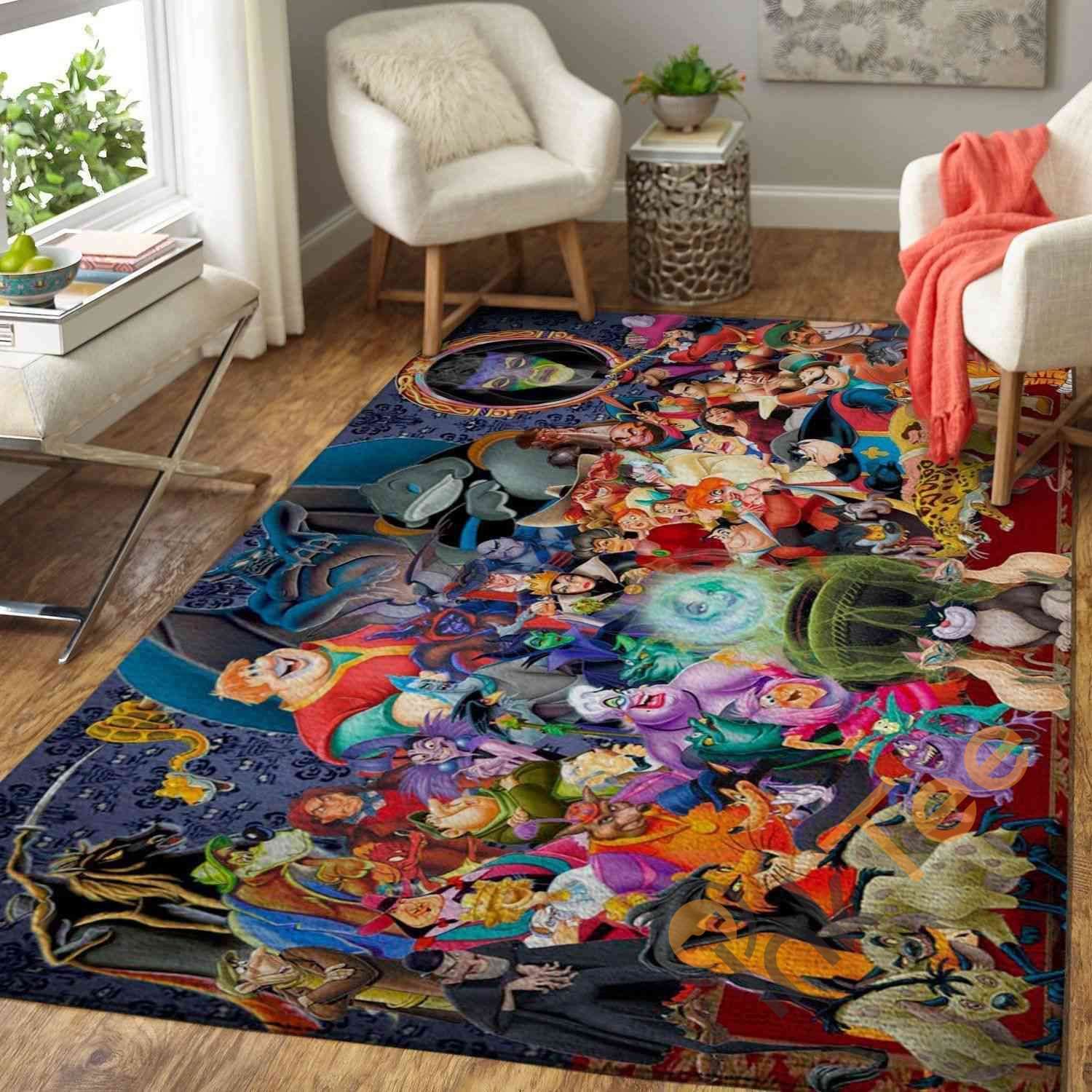 Disney Villains Characters Area Rectangle Rug