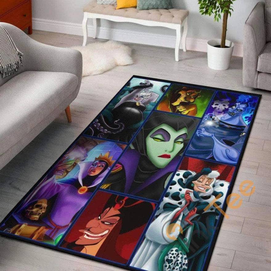 Disney Villains Evil Character Room Decoration Bedroom Gift For Lover Rectangle Rug