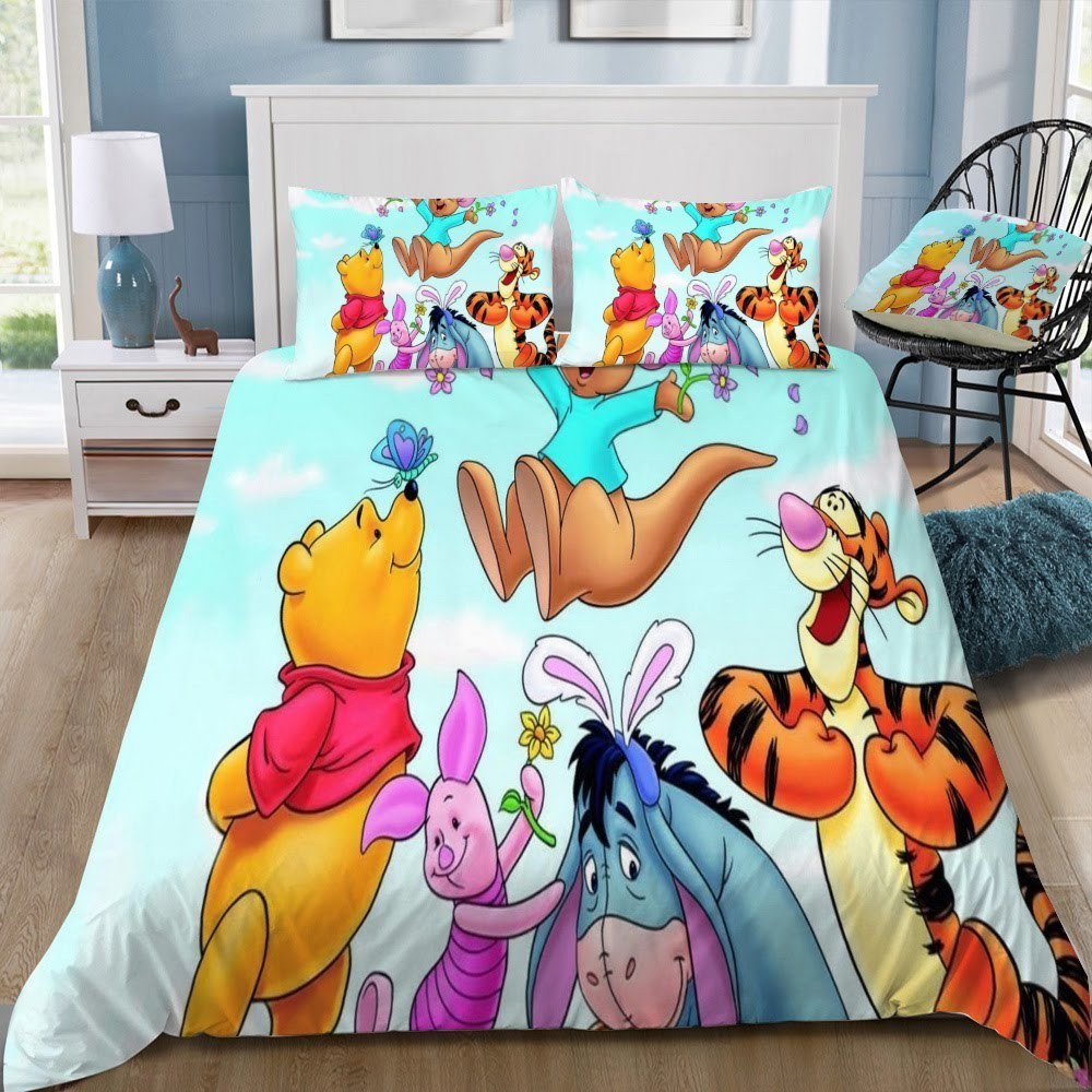 Disney Winnie The Pooh 10 3D Customized Duvet Cover Bedding Set