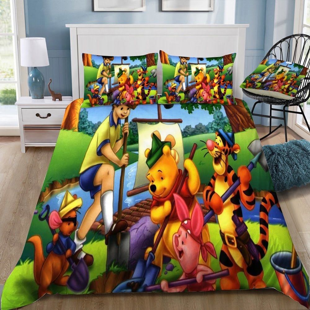 Disney Winnie The Pooh 11 3D Customized Duvet Cover Bedding Set