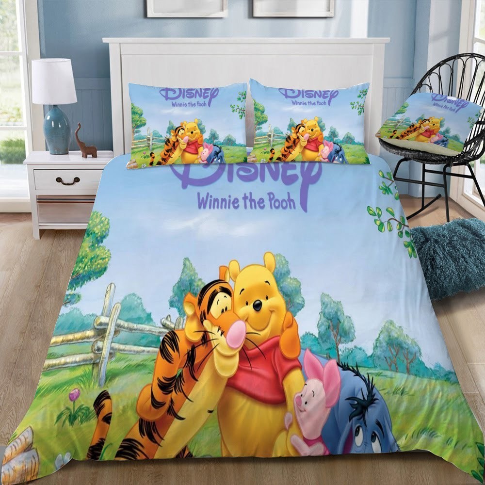 Disney Winnie The Pooh 15 3D Customized Duvet Cover Bedding Set