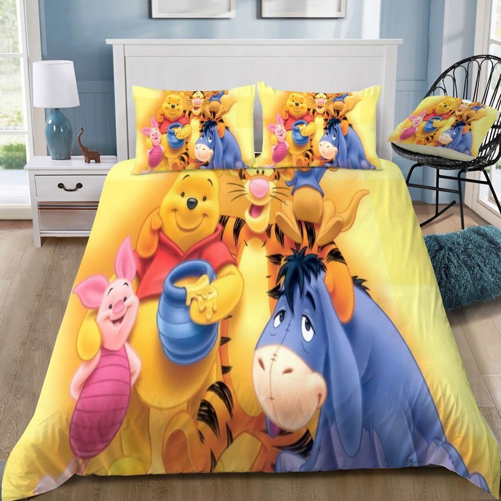 Disney Winnie The Pooh 20 3D Customized Duvet Cover Bedding Set